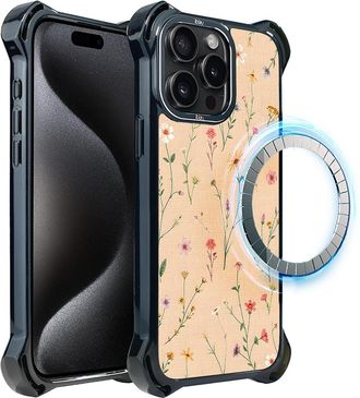 OEM Funda Ibizu Dropguard Ultra Para Iphone 15 Pro Max Con Magsafe, Color Pastel Bloom, Coral Meadow