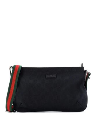 Gucci Web Strap Messenger Bag GG Canvas Small crossbody bag - Black