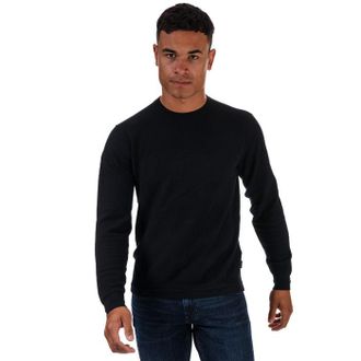 Ted Baker Staylay getextureerde trui met ronde hals voor heren, marineblauw
