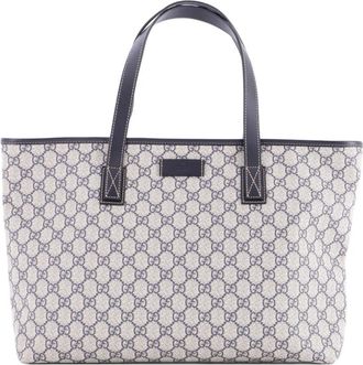 Gucci Plus GG Coated Canvas with Leather Medium tote bag - Blauw