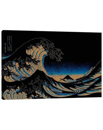 iCanvas Icanvas Great Wave At Night Canvas Wall Art