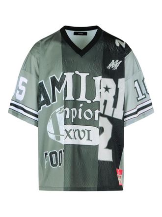 Amiri logo spliced T-shirt - Green