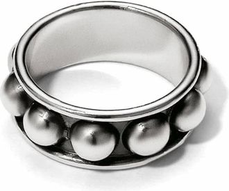 Brighton Pretty Tough Stud Ring In Silver