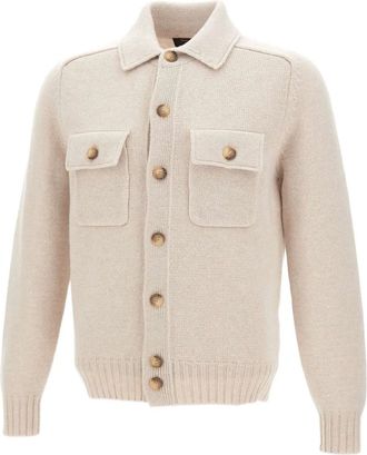 Gran Sasso buttoned-up patch-pocket jacket - Neutrals
