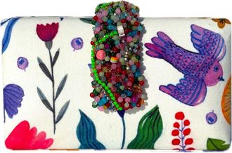 Simitri Garden Party Beaded Fringe Clutch at Nordstrom