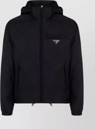 Prada hooded down jacket adjustable drawstring