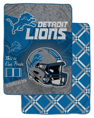 Pegasus Sports Detroit Lions Nfl Team Helmet Oversized Fleece Blanket