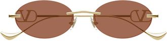 Valentino Sunglasses Vg0032 S 002 Gold/Brown Women