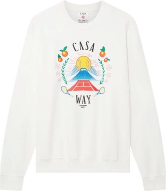 Casablanca Felpa con stampa - Bianco