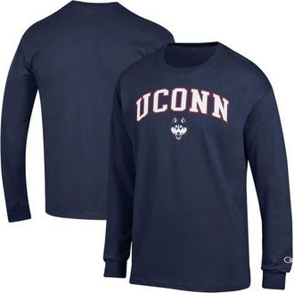 Champion Mens Champion Navy UConn Huskies Arch Over Logo Long Sleeve T-Shirt at Nordstrom, Size Xx-Large