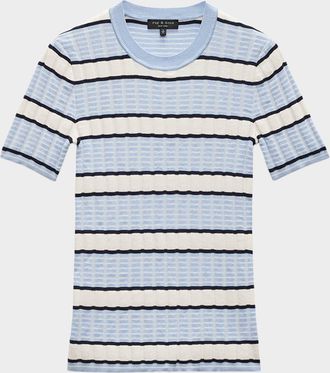 Rag & Bone Eloise Stripe Short-Sleeve Tee