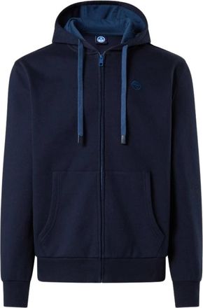 North Sails Full Zip Hoodie 691085 - Heren - Vesten met rits - Blauw - S - Katoen - Hoodies & sweatvesten