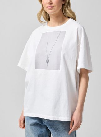 Maison Margiela Womens Trompe-loeil pendant oversized T-shirt