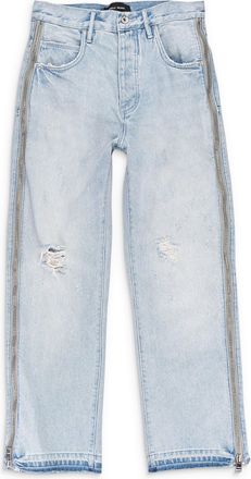 Purple FULL SIDE ZIP LIGHT Indigo SKINNY JEANS