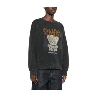 Ganni Dames, Sweatshirts & Hoodies, Zwart, Maat: XS Katoen