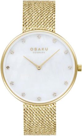 Obaku Glans Quartz White Dial Ladies Watch V288LXGWHG
