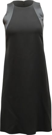 Emporio Armani Sleeveless Crepe Shift Dress in Black Viscose