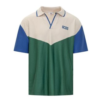 GCDS Polo Shirts, male, Multicolor, Size: XL Color Block Polo SS