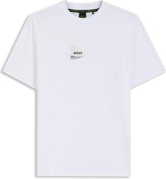 BOSS Regular-fit photoprint T-shirt in stretch cotton