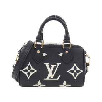 Louis Vuitton Monogram Empreinte Beige Black Leather Boston Bag (Pre-Owned)