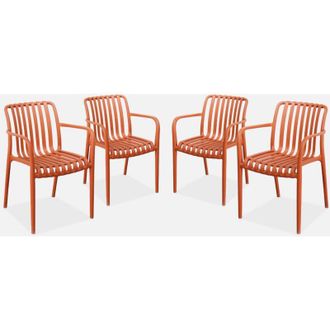 Sweeek Set 4 poltrone da giardino in plastica