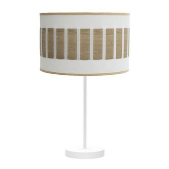 Fabrilamp Fabrilamp - Sobremesa Alto Ivanna 1xe27 Blanco/blanco-madera Clara 62x30x30 Cm