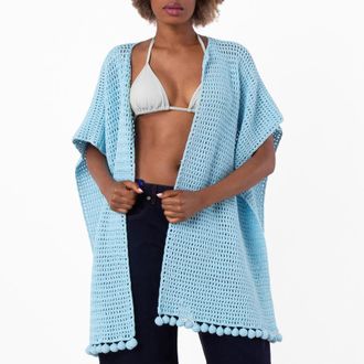Burberry Hand Knitted Crochet Cotton Cape
