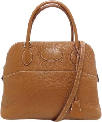 Herm&egrave;s Pre-owned Vintage Handbag - Dames - Vintage Handtas - Bruin - ONE Size - Leer - Vintage