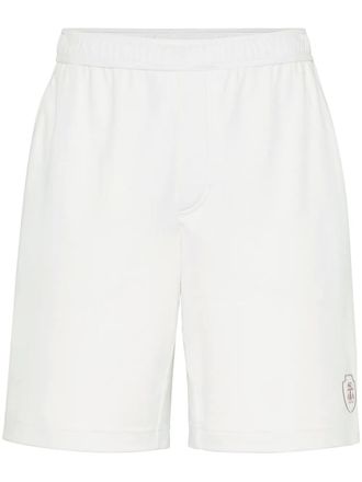 Brunello Cucinelli logo-embroidered shorts - men - Cotton - L - White