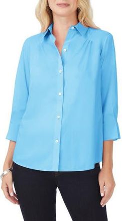 Foxcroft Paulie Button-Up Shirt in Baltic Blu at Nordstrom Rack, Size 2