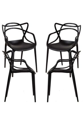 Regalos Miguel Packs Sillas Jard&iacute;n - Pack 4 Sillas Korme - Negro