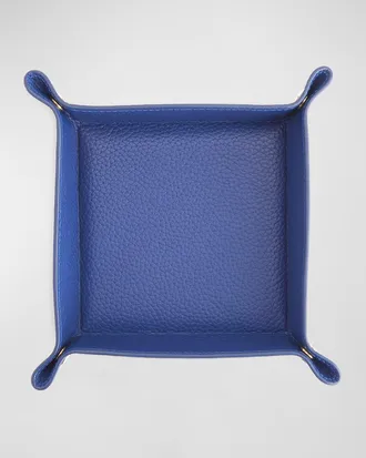 Royce Leather Monogrammed Leather Catchall Valet Tray