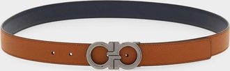 Ferragamo Men & apos;s Double Adjustable Reversible Leather Belt