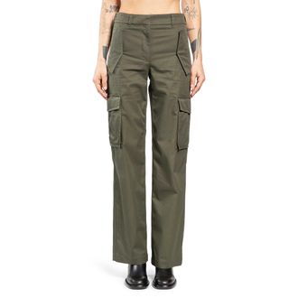 Burberry Check Trim Gabardine Cargo Trousers