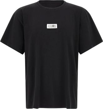 Maison Margiela Tops, Heren, Zwart, XL, Katoen, Relaxed Katoenen T-shirt