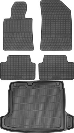 OEM Juego De Alfombrillas De Goma Para Coche Y Alfombrilla Para Maletero Para Peugeot 508 I Sed&aacute;n (2010-2019)