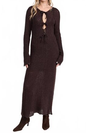 Alohas Triza Maxi Dress In Brown
