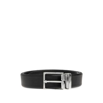 Emporio Armani Belts, male, Black, Size: ONE SIZE Reversible Saffiano Leather Belt