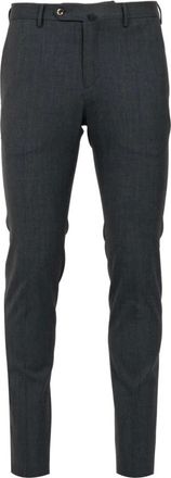 Pantaloni Torino Broeken, Heren, Grijs, S, Wol, Slim Fit Wollen Broek Antraciet Grijs