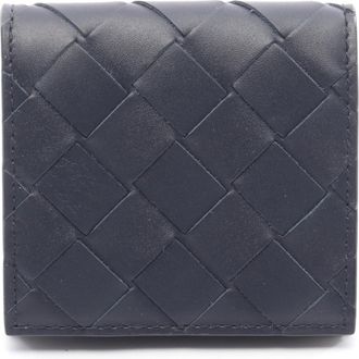 Bottega Veneta Black Leather Coin Purse/Coin Case (Pre-Owned)