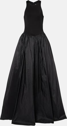 New Arrivals Abito lungo Cate in jersey e taffetà di seta