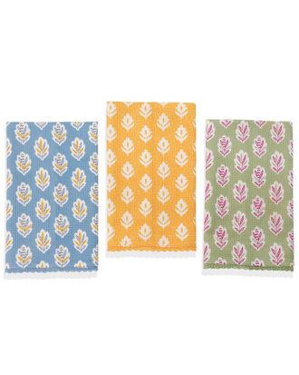 Tiramisu Botanical Bloom Cotton Kitchen Towel Set