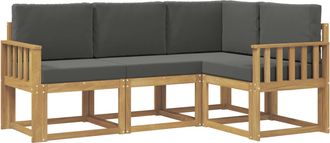 vidaXL Conjunto De Sof&aacute;s De Exterior 4 Uds. Blanco Y Antracita Vidaxl