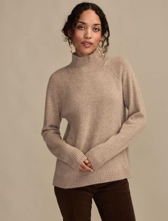 Lucky Brand Womens Cashmere Mock Neck Sweater