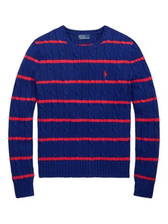 Polo Ralph Lauren striped cable-knit sweater - Blue