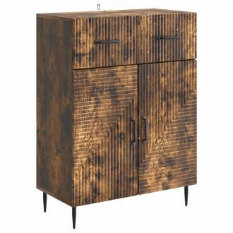 vidaXL Aparador Roble Ahumado 66 X 34,5 X 89,5 Cm Madera De Ingenier&iacute;a Vidaxl