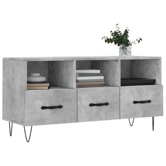 Berkfield Home TV Cabinet Concrete Grey 102x36x50 cm Engineered Wood | Size: 102 x 36 x 50 cm