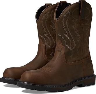 Ariat Groundbreaker Pull-on Steel Toe Mens Shoes Brown : 10.5 D - Medium, Leather/Suede