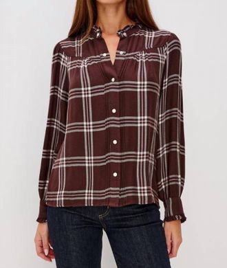 Rails Alanna Long Sleeve Plaid Top In Chocolate Napoleon