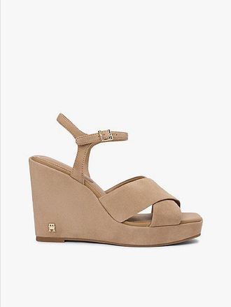 Tommy Hilfiger Suede High Wedge Heel Sandals